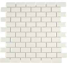 Produktbild: Karamikmosaik Brick bond diamond elfenbein 30x30 cm