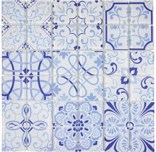 Produktbild: Glasmosaik CM Malta Crystal weiß/blau 30x30 cm