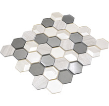 Mosaikfliese mit sechseckigen Elementen