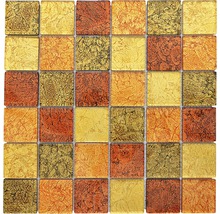 Produktbild: Glasmosaik CM 4AL24 30x30 cm mix braun/gold/orange