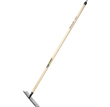 Gartenrechen mit Holzstiel und Metallzinken