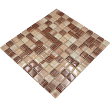Quadratische Mosaikfliese aus Glas