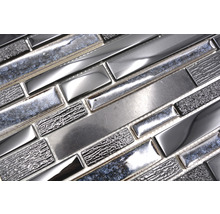 Mosaikfliese aus Glas und Naturstein