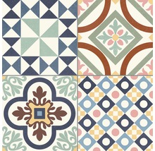 Dekorative Fliesen mit geometrischen und floralen Mustern für Wand- und Bodengestaltung
