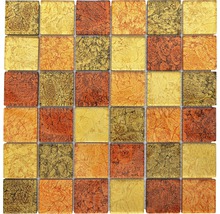 Produktbild: Glasmosaik XCM 8AL29 30x30 cm braun/gold/orange