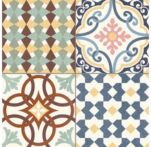 Fliesenmuster mit geometrischen und floralen Designs