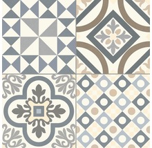 Dekorfliesen mit geometrischen und floralen Mustern