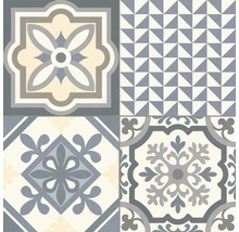Dekorfliese mit unterschiedlichen Mustern
