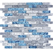 Natursteinmosaik XCM MV688 30x29 cm grau/blau