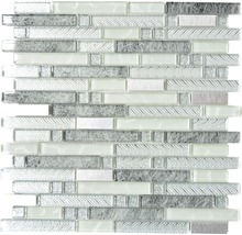 Produktbild: Glasmosaik XCM MV698 29,8x30 cm grau/silber