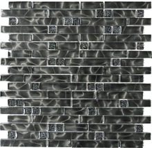 Glasmosaik XCM MV708 29,8x30 cm schwarz