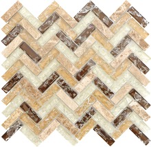 Produktbild: Glasmosaik XIC HB1553 26,3x29,3 cm braun/beige