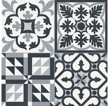 Dekorative Fliesen mit verschiedenen Mustern