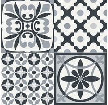 Dekorative Fliesen mit verschiedenen Mustern