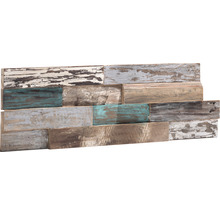 Wandpaneel aus Holz in verschiedenen Farben