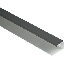 Konsta Seitenabschluss 20 Aluminium eloxiert Anthrazit 43x24x27x2500 mm