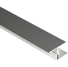 Konsta Übergangsprofil Aluminium eloxiert anthrazit für Dielenstärke 20 - 26 mm 22,5x60,2500 mm