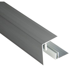 Konsta Abschlussprofil Aluminium eloxiert inkl. Befestigungsschiene 45x59x2500 mm