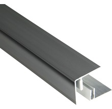 Konsta Abschlussprofil 41 Aluminium eloxiert inkl. Befestigungsschiene 41x45x2500 mm