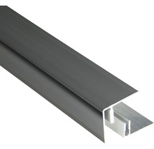 Produktbild: Konsta Abschlussprofil 41 Aluminium eloxiert inkl. Befestigungsschiene 41x45x2500 mm