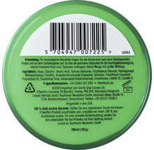 O''Keeffe''s Handcreme Tiegel Rückseite mit Inhaltsstoffen und Herstellerinformationen