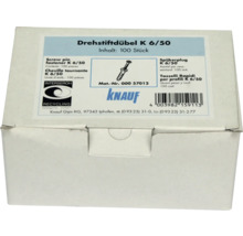 Drehstiftdübel K 6/50, Inhalt 100 Stück in einer Verpackung