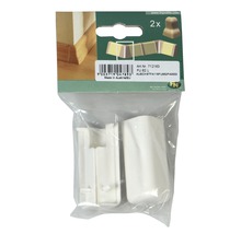 Kunststoff-Eckstücke für Sockelleisten in einer transparenten Verpackung