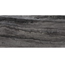 Wand- und Bodenfliese Memento Travertino black 60x120 cm