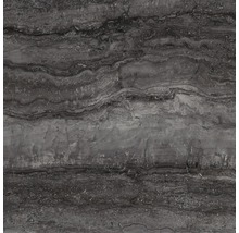 Wand- und Bodenfliese Memento Travertino black lappato 59x59 cm