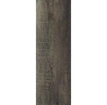 Dunkle Bodenfliese mit Holzoptik.