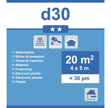 Abdeckplane d30, 20 Quadratmeter, 4 x 5 Meter, circa 30 Mikrometer