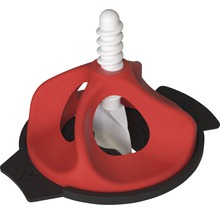 Fliesen Nivelliersystem mit roter Basis und weißem Gewinde