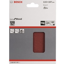 Bosch Schleifpapier für Holz, Körnung 60, 115 x 107 Millimeter