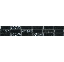 Bordüre Carrara glass-stone black 30x4,8 cm