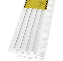 PVC Viertelkreisprofil Objekt-Fliesenschiene 10er Pack weiß 10 mm 300 cm
