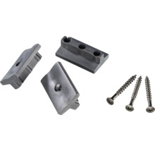 Befestigungsmaterial bestehend aus zwei Haltern und Schrauben