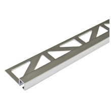 Quadrat-Abschlussprofil Squarline Aluminium silber 250 cm Höhe 4,5 mm