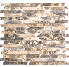 Natursteinmosaik MOS Brick 2909 30,5x32,2 cm braun