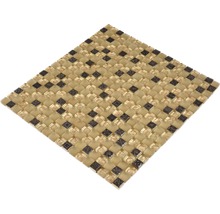 Mosaikfliesenmatte mit quadratischen Glas- und Motivfliesen