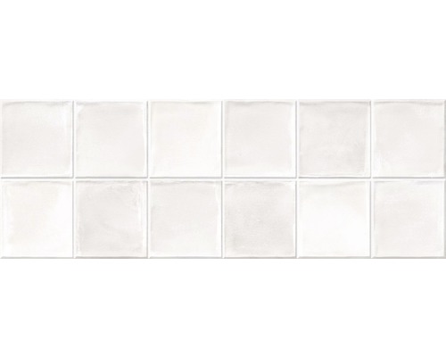 Steingut Dekorfliese Palermo white 25 x 70 cm