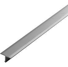 Trenn- und Abdeckprofil T-Floor Aluminium Länge 250 cm Höhe 8 mm Sichtfläche 14 mm Titan