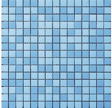 Glasmosaik Mix hellblau/ blau 30,5x32,5cm Inhalt 10 Stück