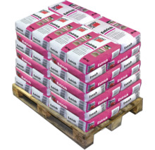 Palette mit Säcken Estrichmörtel, je 25 Kilogramm