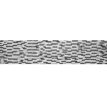 Mosaikfliese mit rechteckigen Elementen in Grau und Schwarz