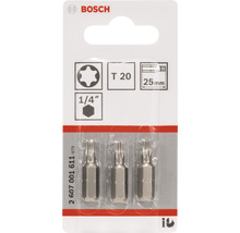 Bosch Logo, Packung mit drei T20 Torx Bits, 25 mm Länge