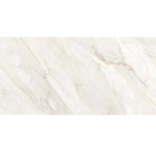 Beige Marmorfliese mit dezenter Maserung.