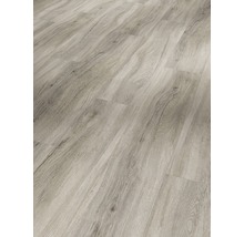 Nahaufnahme eines hellen Laminatbodens mit Holzoptik