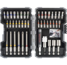 Geöffneter Bit-Satz mit verschiedenen Schrauberbits und Zubehör in einer Aufbewahrungsbox.