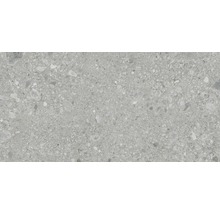 Graue Steinzeugfliese mit gesprenkeltem Muster