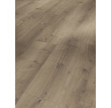 Nahaufnahme von Laminatboden in Holzoptik